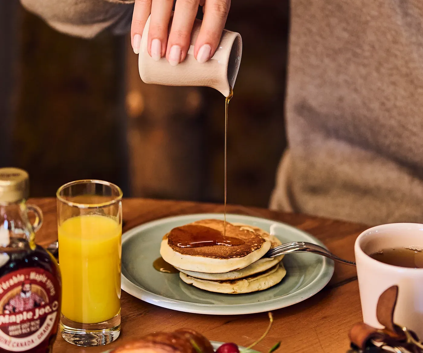 Les pancakes au sirop
