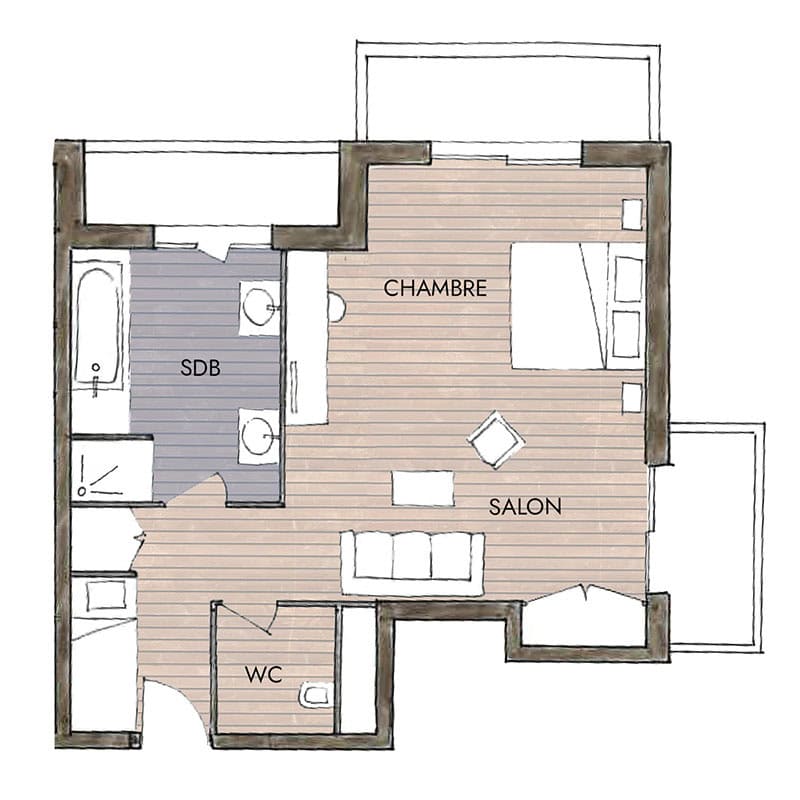 Plan de la Junior Suite Classique — plan 1