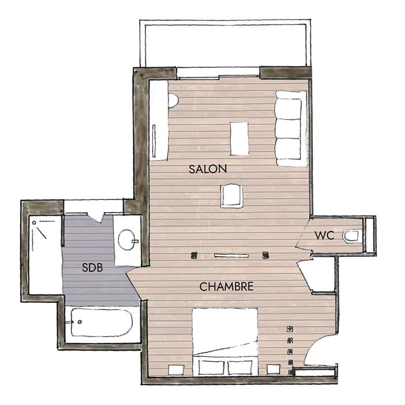 Plan de la Junior Suite Classique — plan 2