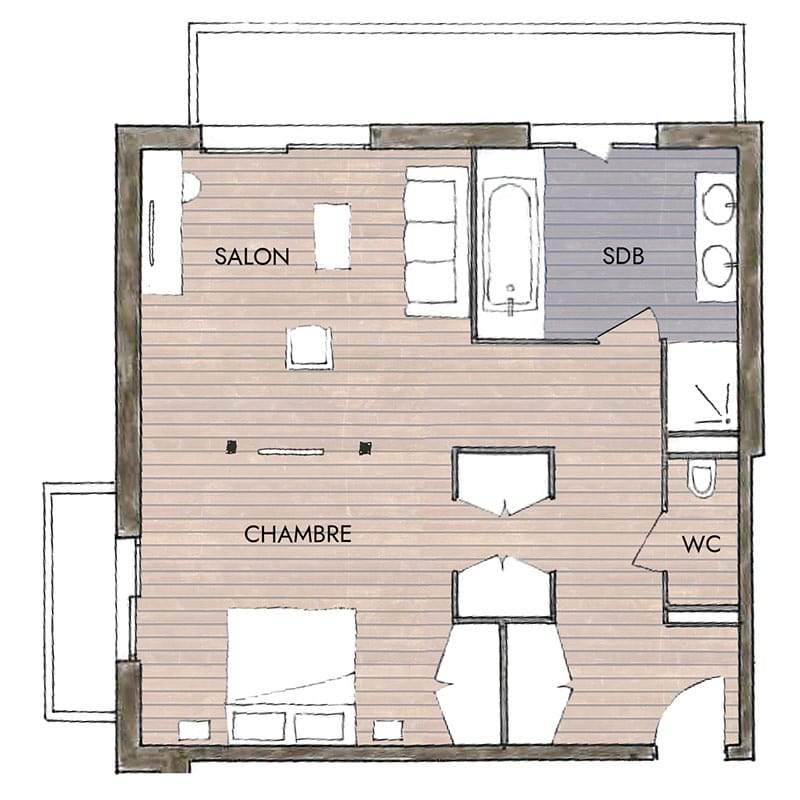 Plan de la Junior Suite Tradition — plan 1