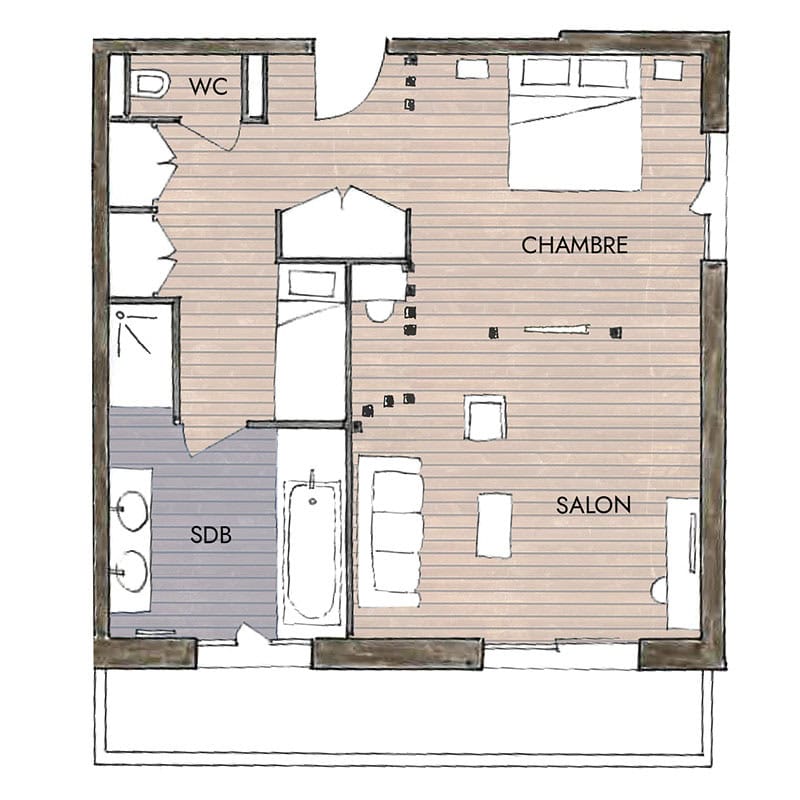 Plan de la Junior Suite Tradition — plan 2